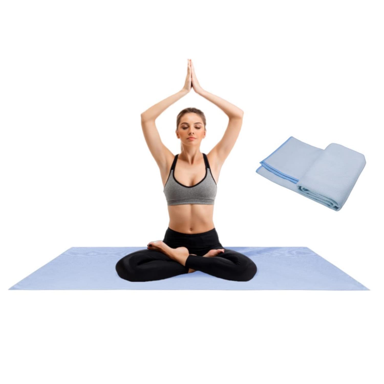 Amazon.co.jp: YUEWEI ヨガタオル 滑り止め付き ヨガラグ